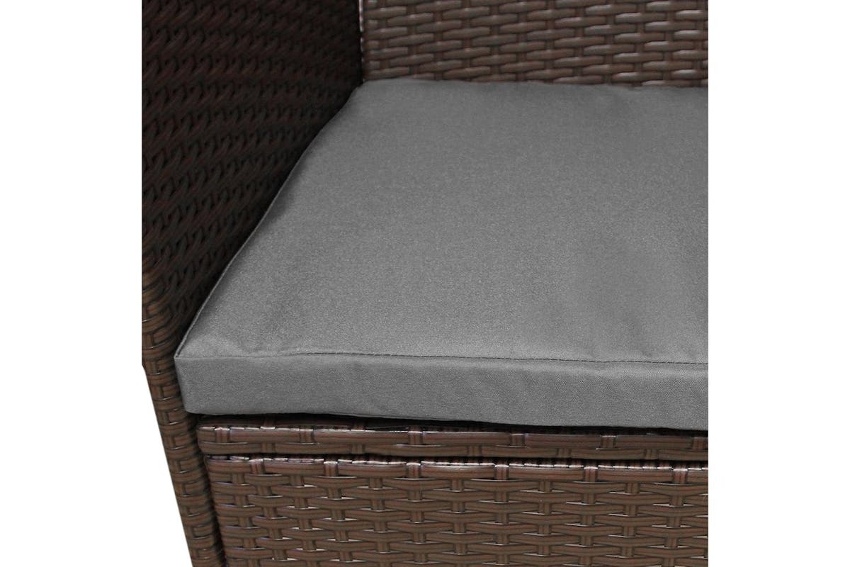 Monstershop Bistro Rattan Garden Furniture  Set | Brown /Gery-9