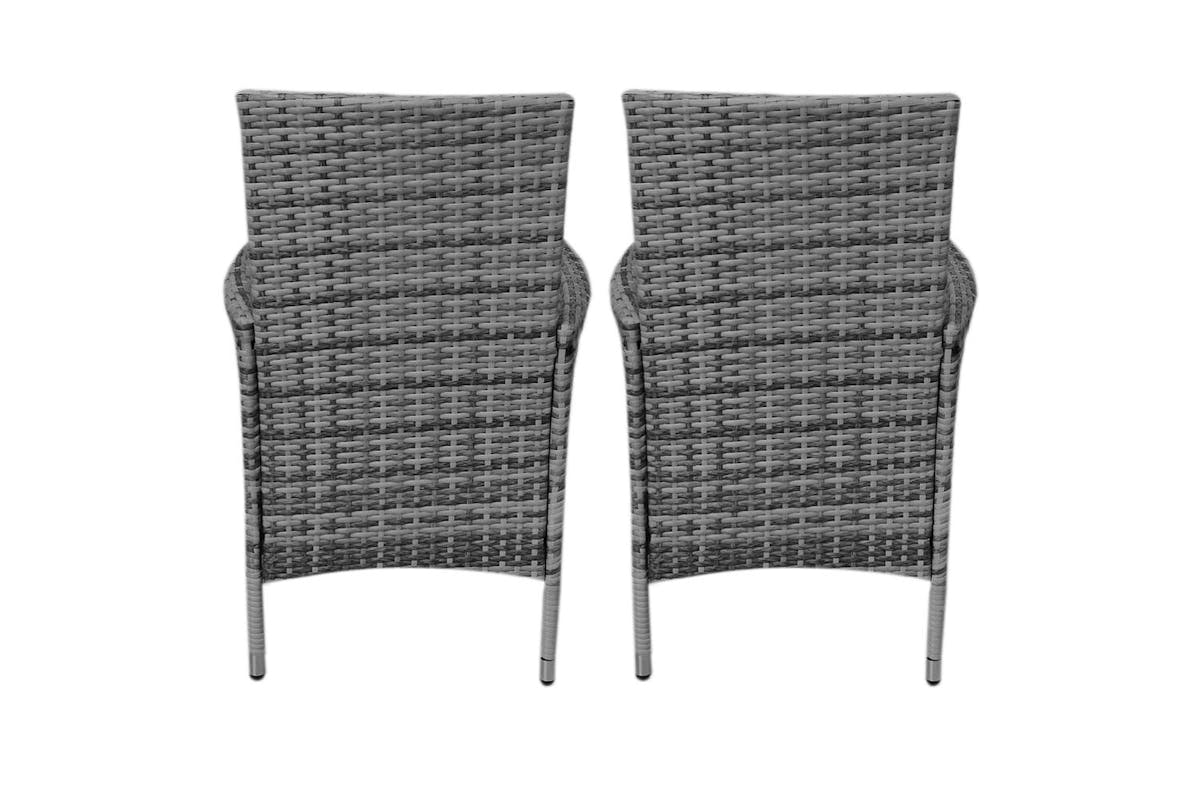 Monstershop Rattan Bistro Garden Furniture Set | Grey-6