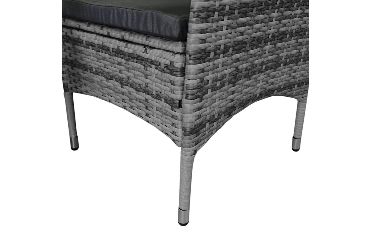 Monstershop Rattan Bistro Garden Furniture Set | Grey-9