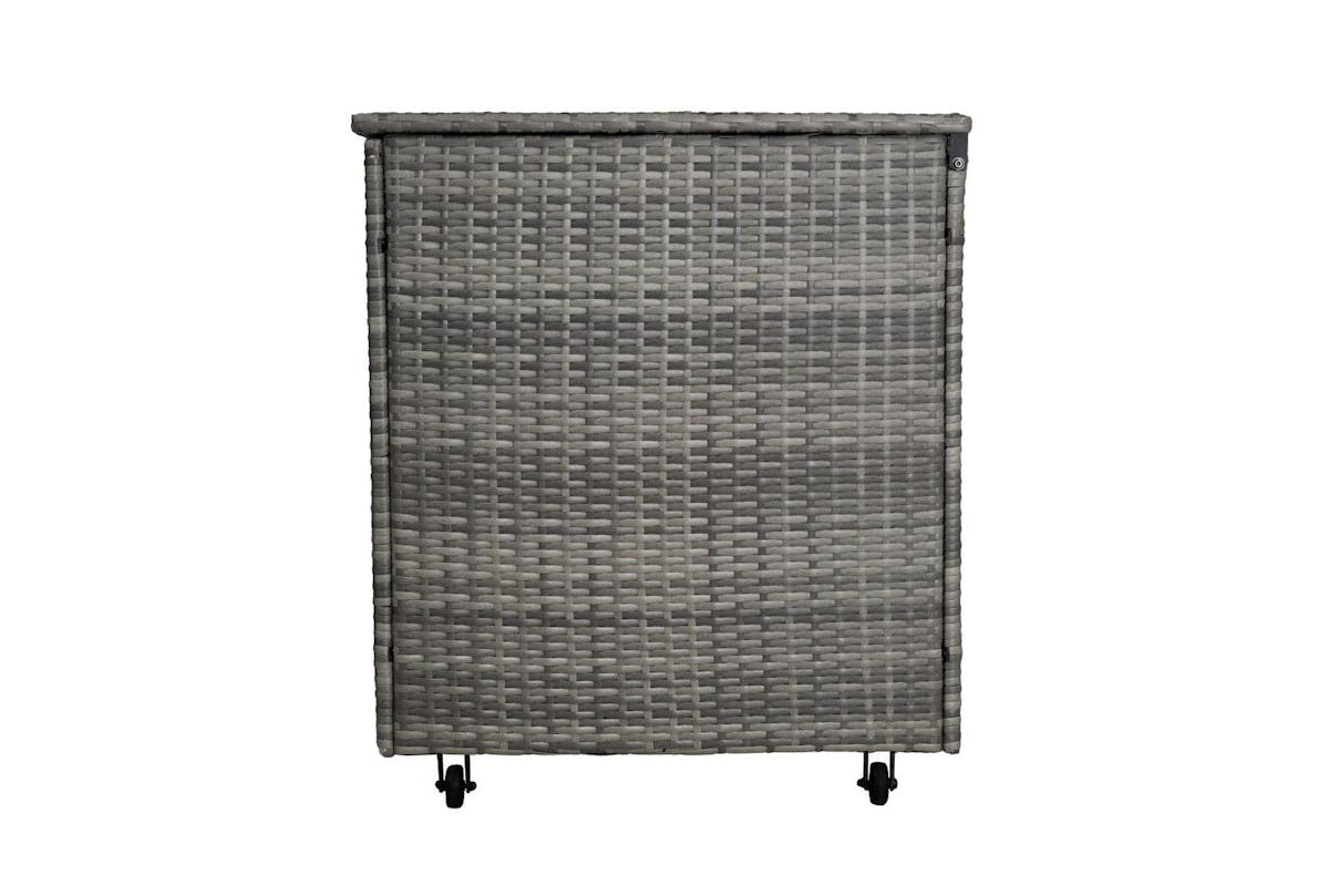 Monstershop Rattan Corner Sofa Set & Cushion Storage Box | Grey-9