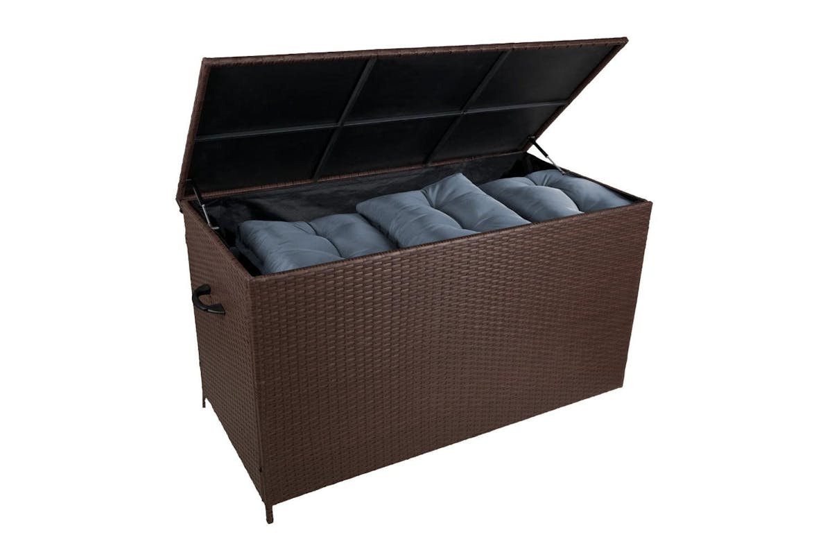 Monstershop Rattan Cushion Storage Box | Brown-4