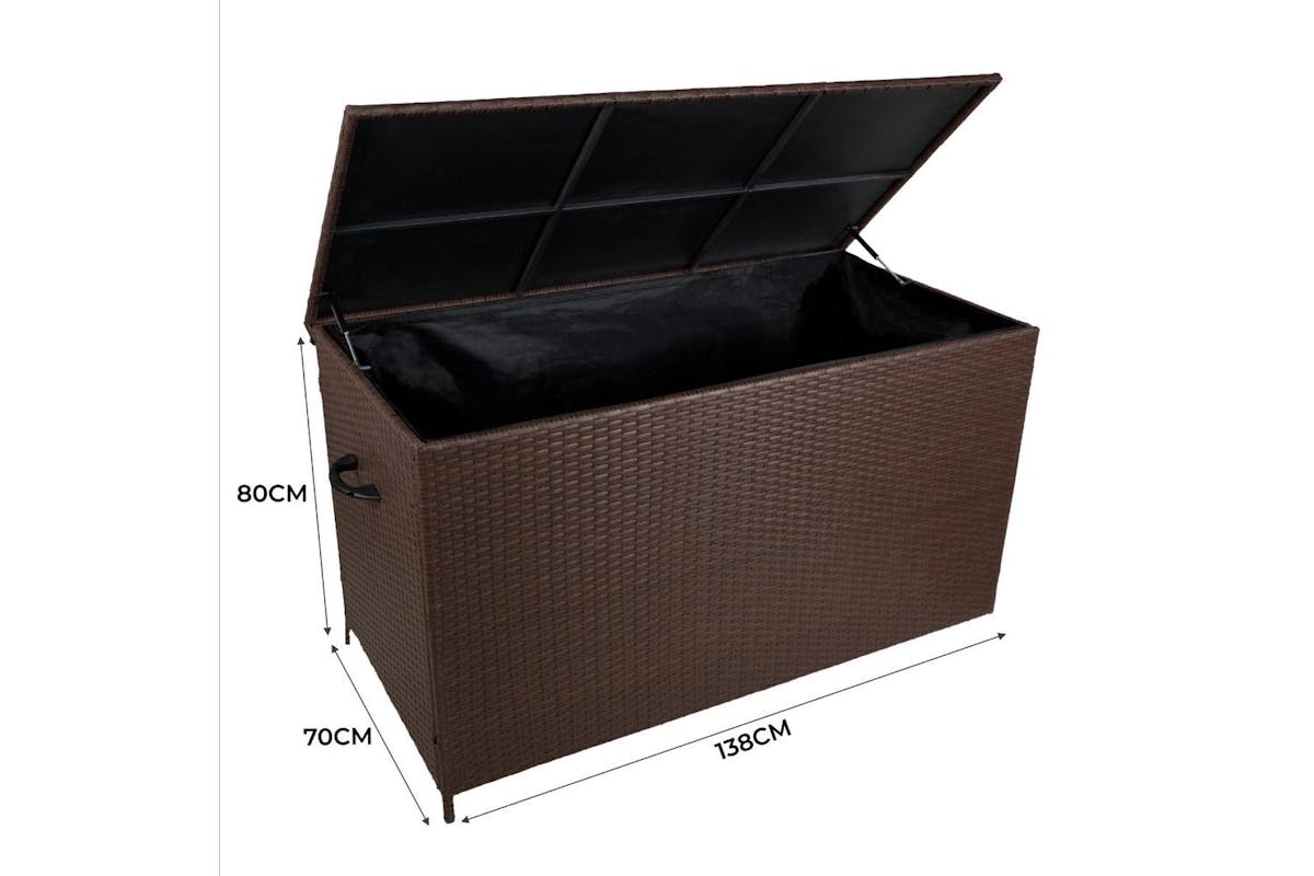 Monstershop Rattan Cushion Storage Box | Brown-6