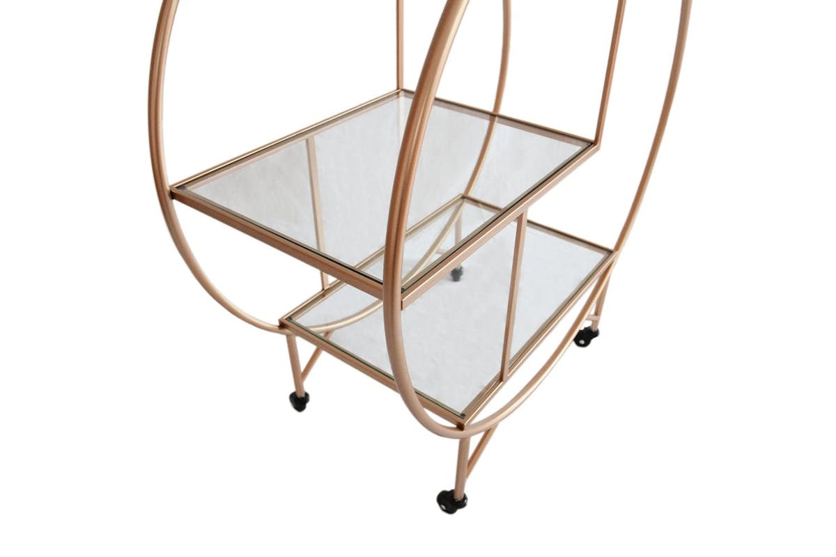 Monstershop Drinks Trolley Bar Cart | Rose Gold | Large-6