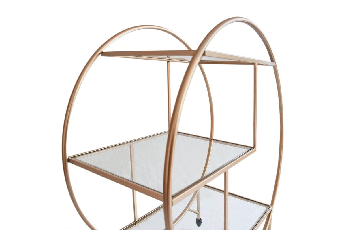 Monstershop Drinks Trolley Bar Cart | Rose Gold | Large-7