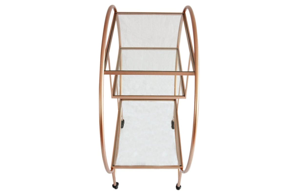 Monstershop Drinks Trolley Bar Cart | Rose Gold | Large-8