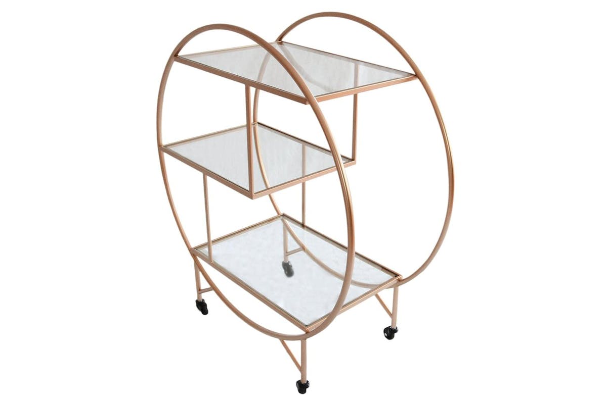 Monstershop Drinks Trolley Bar Cart | Rose Gold | Large-9