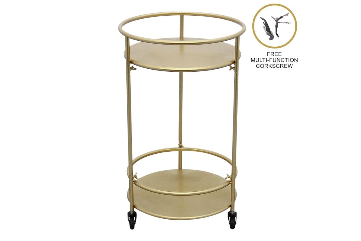 Monster Shop Drinks Trolley Bar Cart | Small | Gold-3