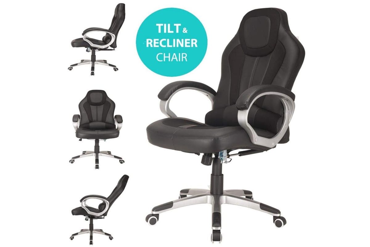 Raygar Office Chair with Deluxe Padded | Black-5