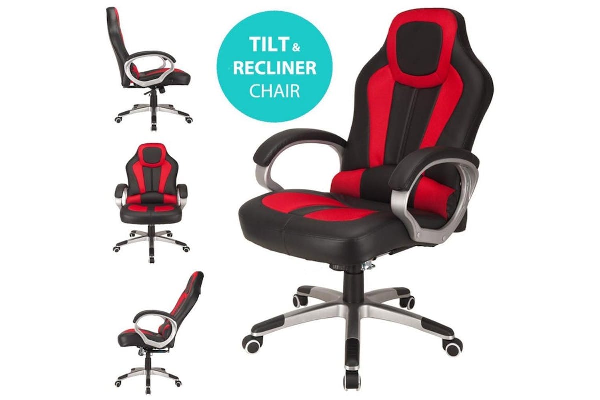 Raygar Office Chair with Deluxe Padded | Red-5