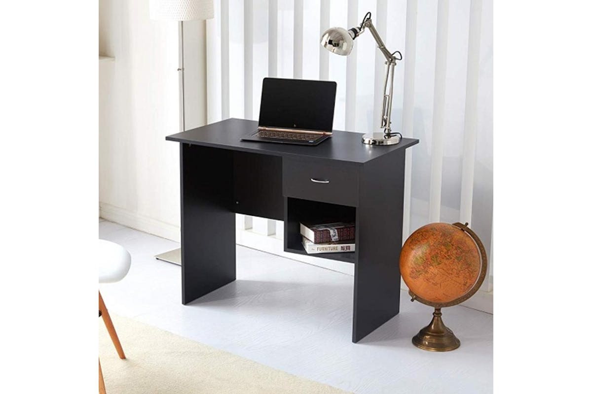 Raygar Computer Desk | Drawer | Black-2