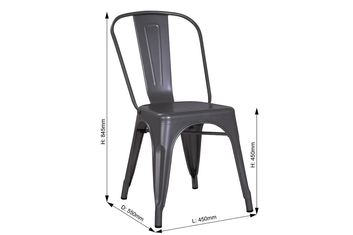 Pollux Dining Chair | Metallic Grey-5