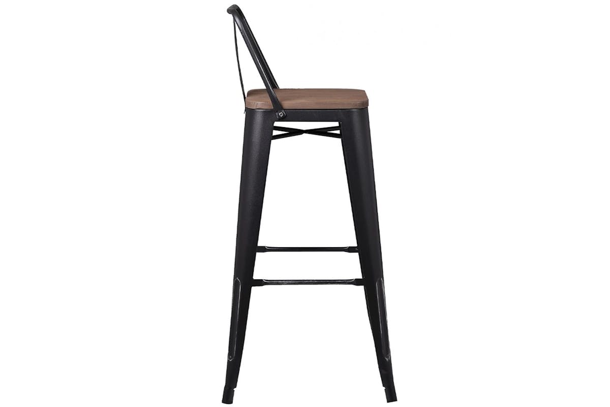 Pollux Bar Stool | Matte Black | Set of 2-3