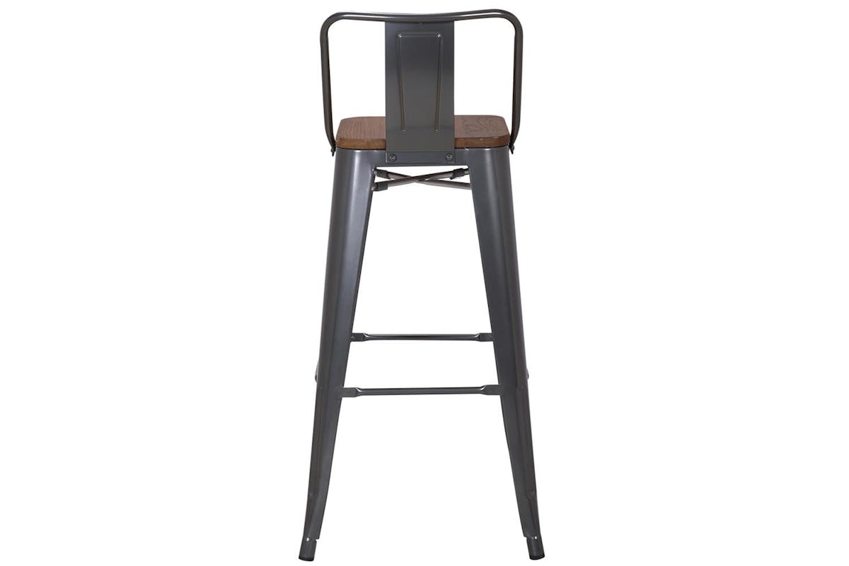 Pollux Bar Stool | Metallic Grey | Set of 2-4