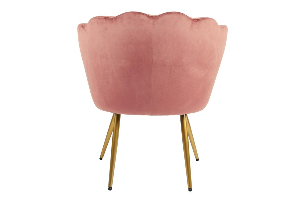 Genesis Flora Accent Chair | Petal Back Scallop | Velvet | Dusty Pink-3