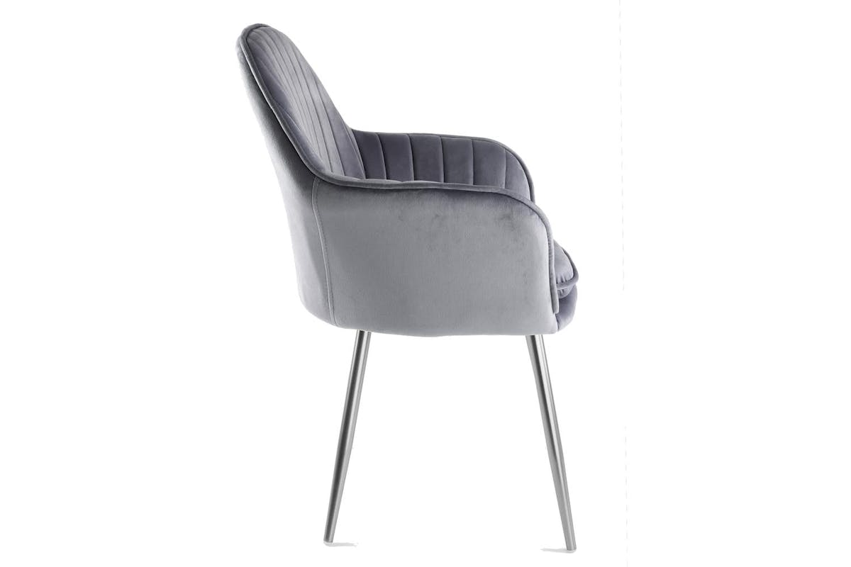 Genesis Muse Accent Chair | Velvet | Grey-3
