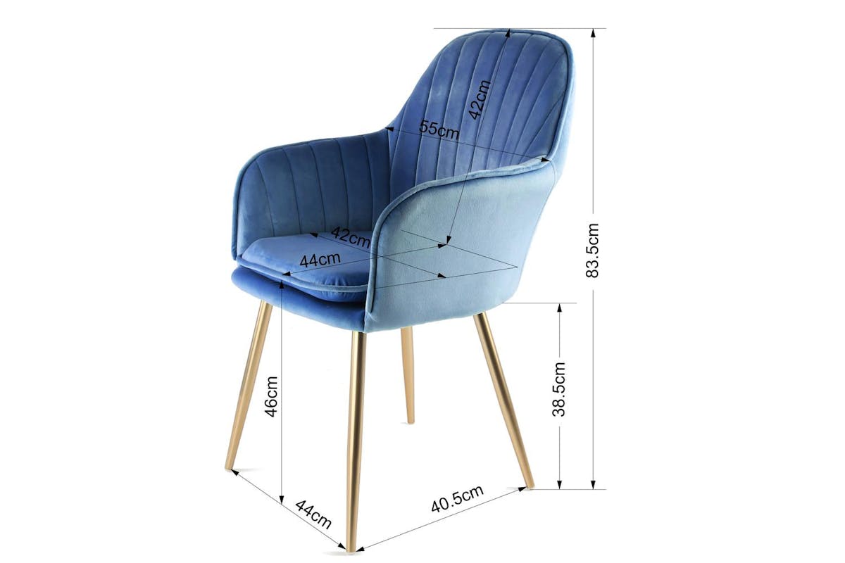 Genesis Muse Accent Chair | Velvet | Navy-5