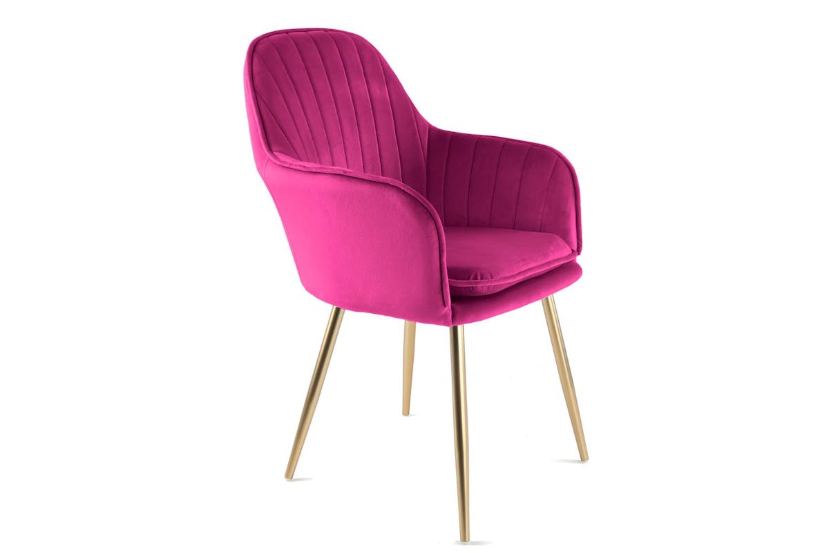 Genesis Muse Accent Chair | Velvet Fabric | Fuchsia Pink-5