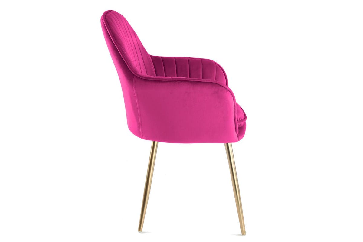 Genesis Muse Accent Chair | Velvet Fabric | Fuchsia Pink-3