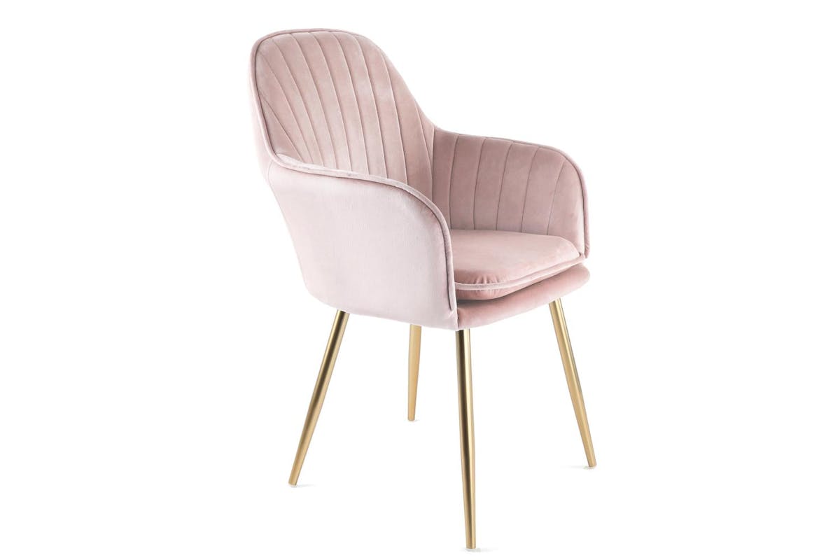 Genesis Muse Accent Chair | Velvet | Silver Pink-3