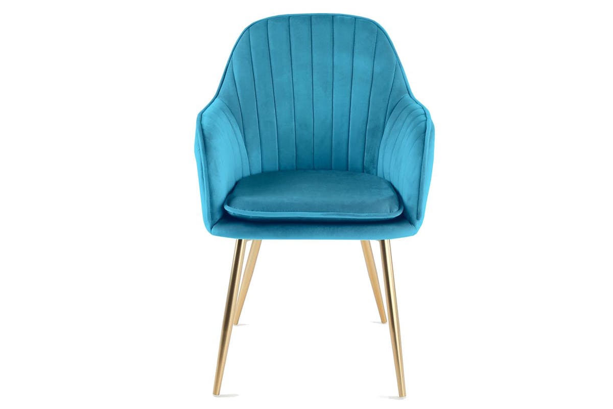 Genesis Muse Chair In Velvet Fabric - Teal