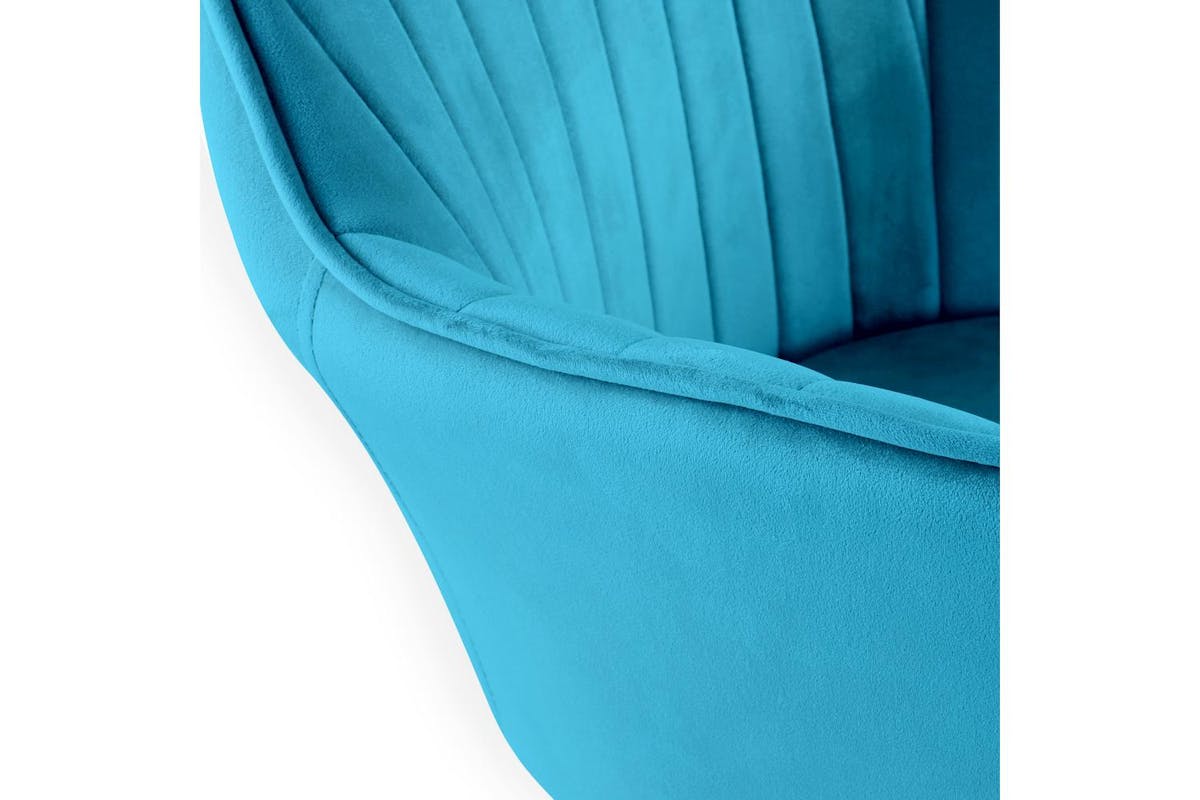 Genesis Muse Chair In Velvet Fabric - Teal-5