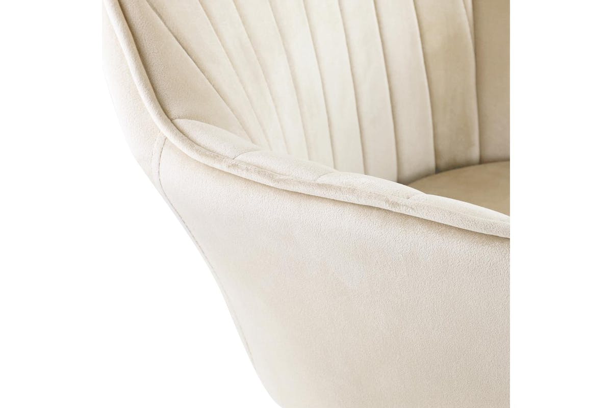 Genesis Muse Accent Chair | Velvet Fabric | Champagne-5