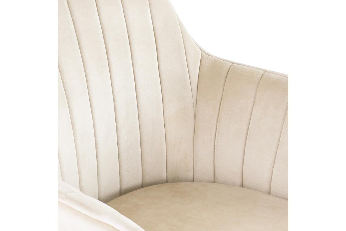 Genesis Muse Accent Chair | Velvet Fabric | Champagne-6