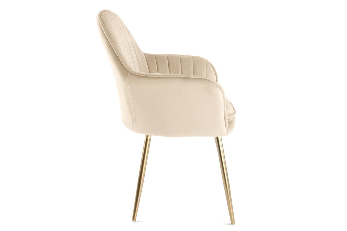 Genesis Muse Accent Chair | Velvet Fabric | Champagne-3