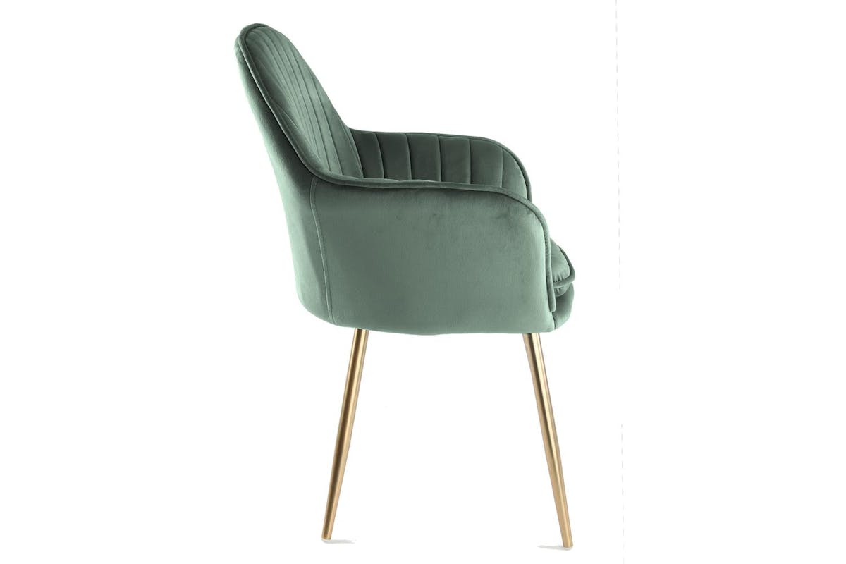 Genesis Muse Accent Chair | Velvet | Set of 2 | Bistro Green-4