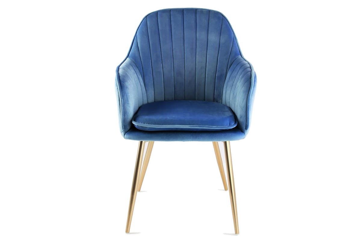 Genesis Muse Accent Chair | Velvet | Set of  2 | Navy