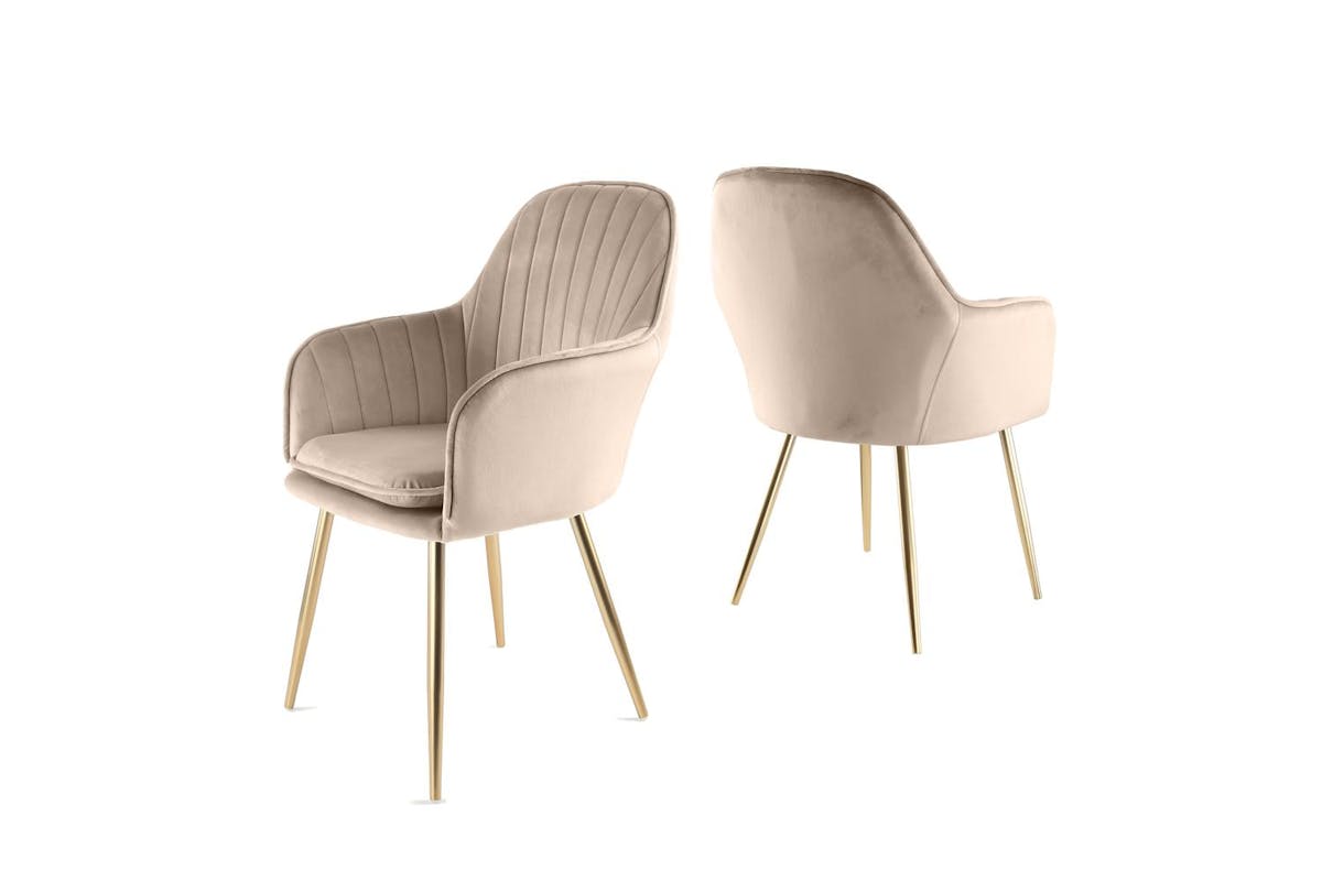 Genesis Muse Accent Chairs | Velvet | Set of 2 | Taupe-4