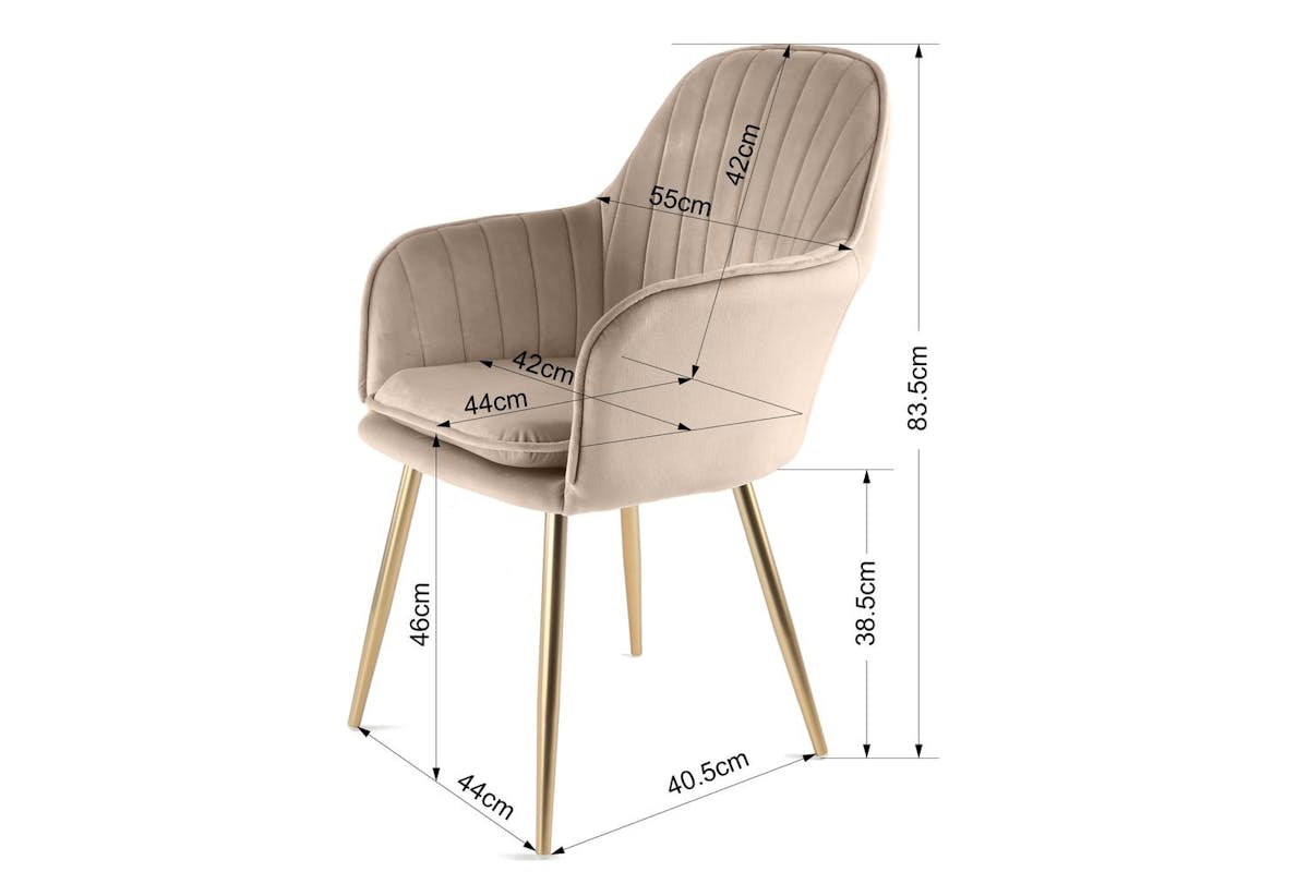Genesis Muse Accent Chairs | Velvet | Set of 2 | Taupe-5