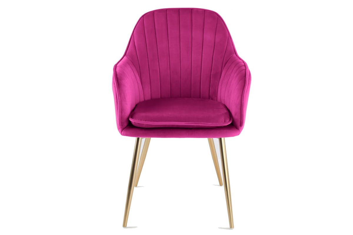 Genesis Muse Accent Chairs | Velvet | Set of  2 | Fuchsia Pink