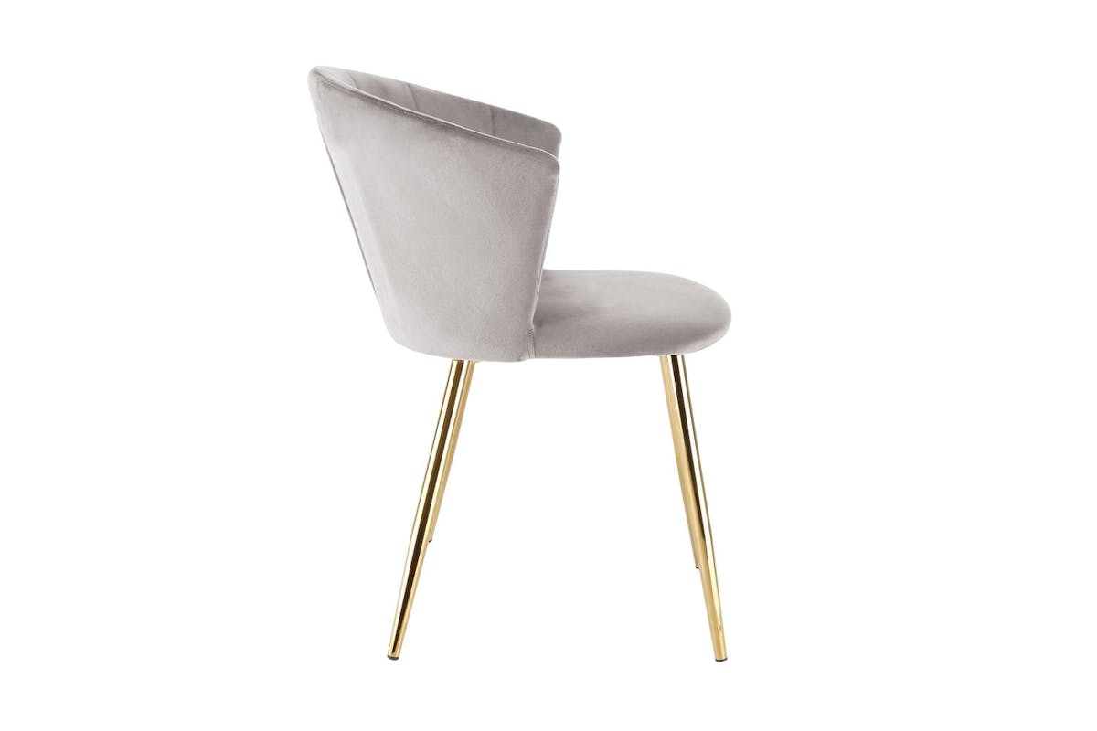 Raygar Ella Dining Chair | Velvet | Gold Legs | Taupe-4