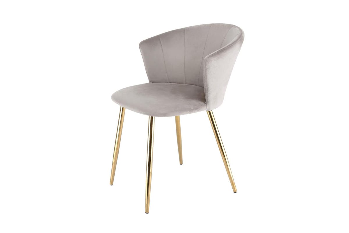 Raygar Ella Dining Chair | Velvet | Gold Legs | Taupe-3
