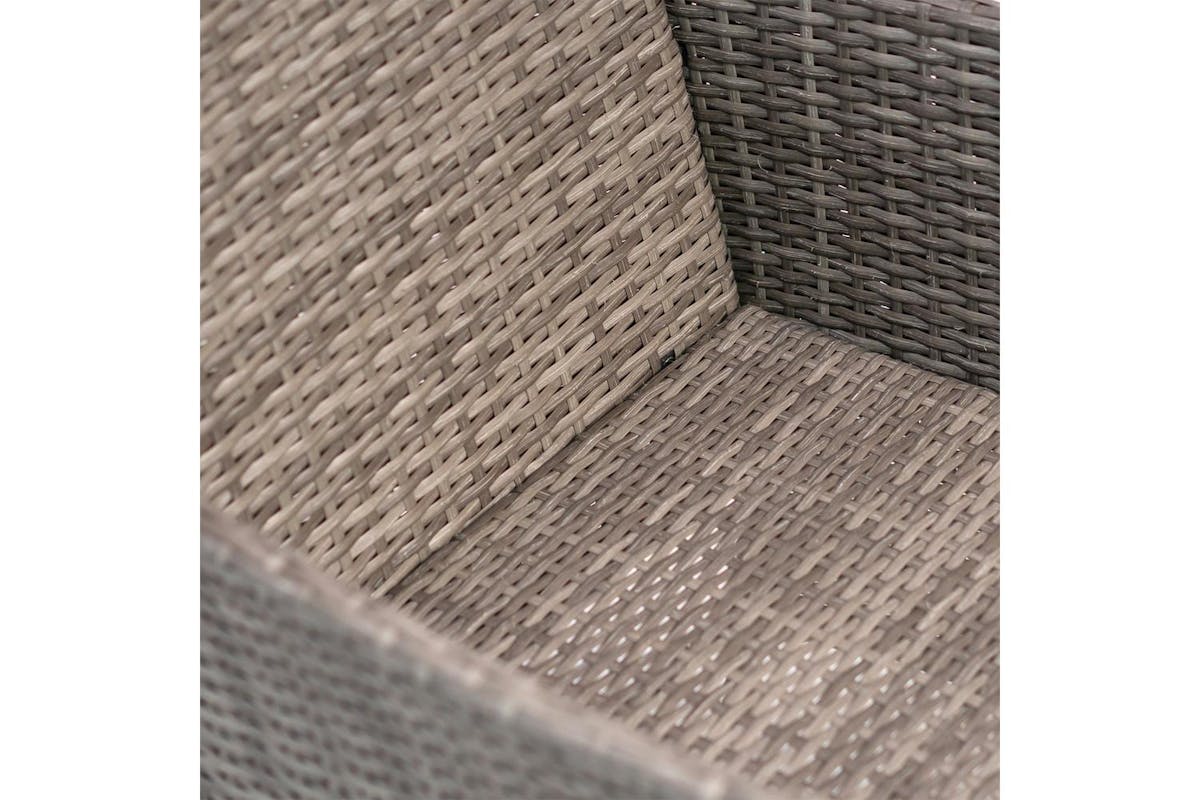 Vienna Deluxe Rattan 4 Seater Sofa Set With Rectangular Table - Grey-6