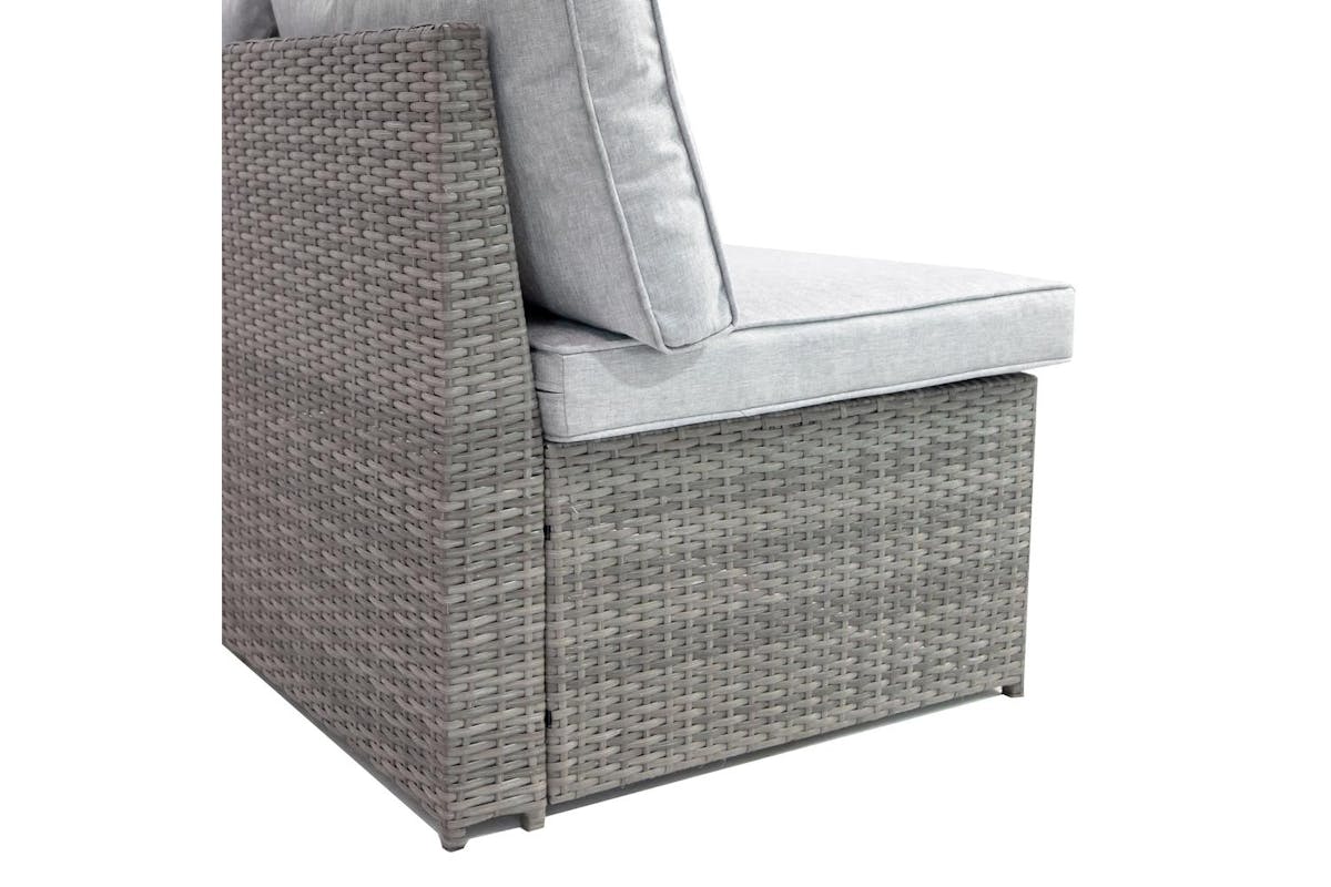 Venice Deluxe Rattan 8 Seater Corner Set With High Table For Garden Patio - Grey-6