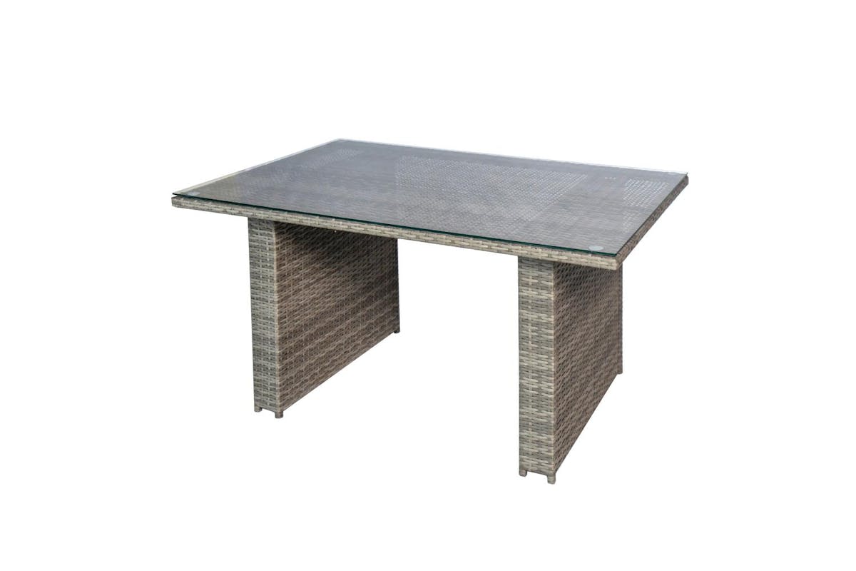 Venice Deluxe Rattan 8 Seater Corner Set With High Table For Garden Patio - Grey-7
