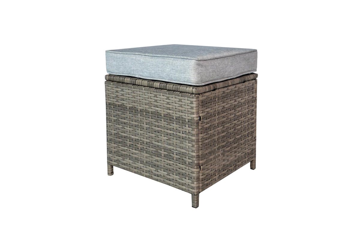 Venice Deluxe Rattan 8 Seater Corner Set With High Table For Garden Patio - Grey-8