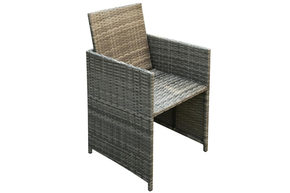 Hera Deluxe Rattan 8 Seater Dining Cube Garden Furniture Patio Set W/ Parasol Hole - Grey-4