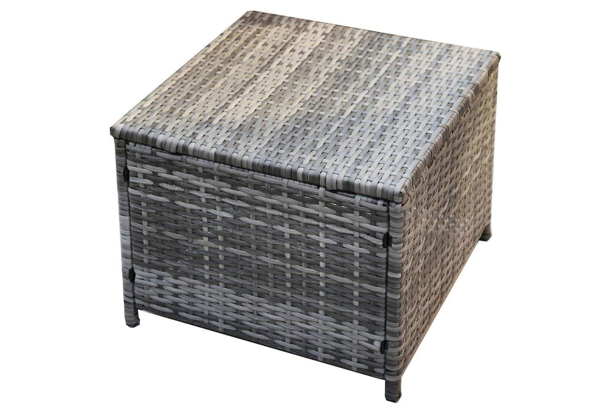 Hera Deluxe Rattan 8 Seater Dining Cube Garden Furniture Patio Set W/ Parasol Hole - Grey-5