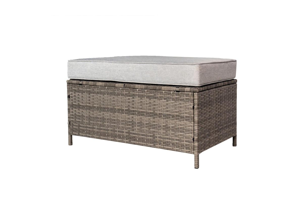 Verona Deluxe Rattan 7 Seater Corner Set With Adjustable Table For Garden Patio - Grey-8