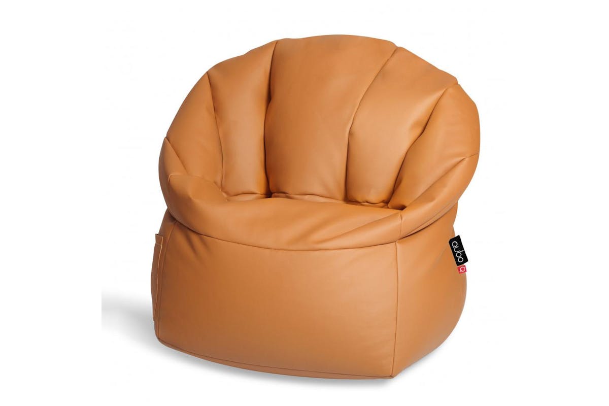 Qubo | Shell | Soft Fit Bean Bag | Papaya