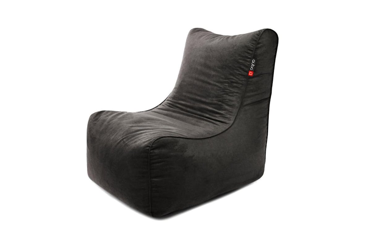 Qubo | Noa | Velvet Fit Bean Bag | Blackberry