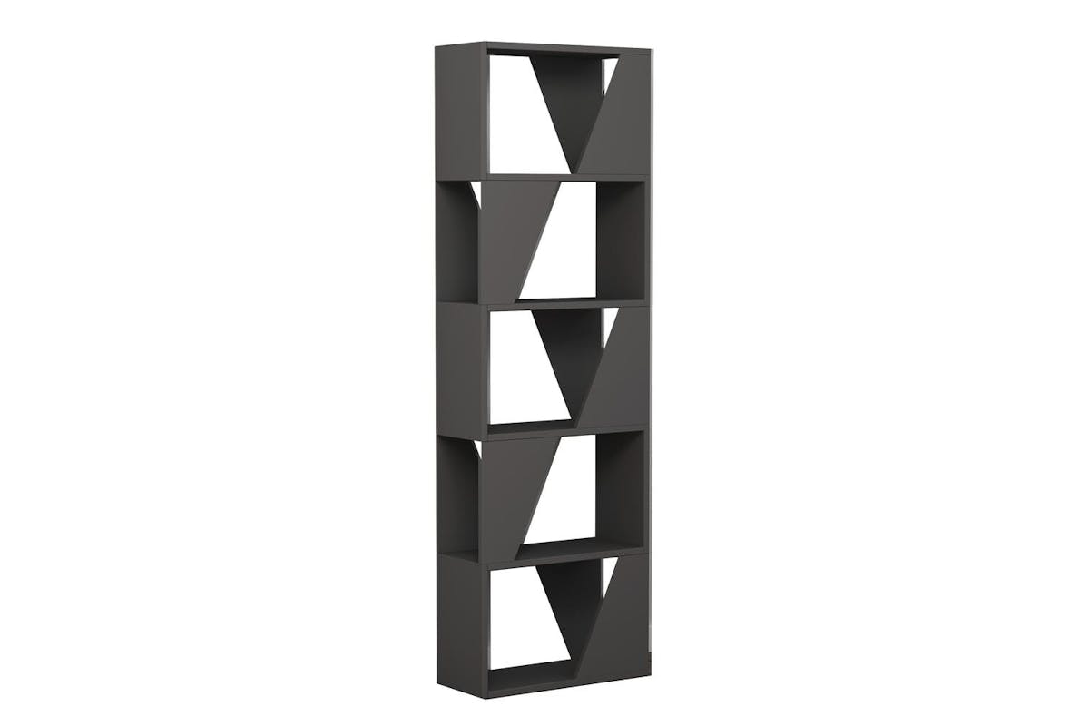 Decortie Frame Modern Bookcase | Freestanding Display Unit | Engineered Wood | Anthracite Grey | 168cm-2