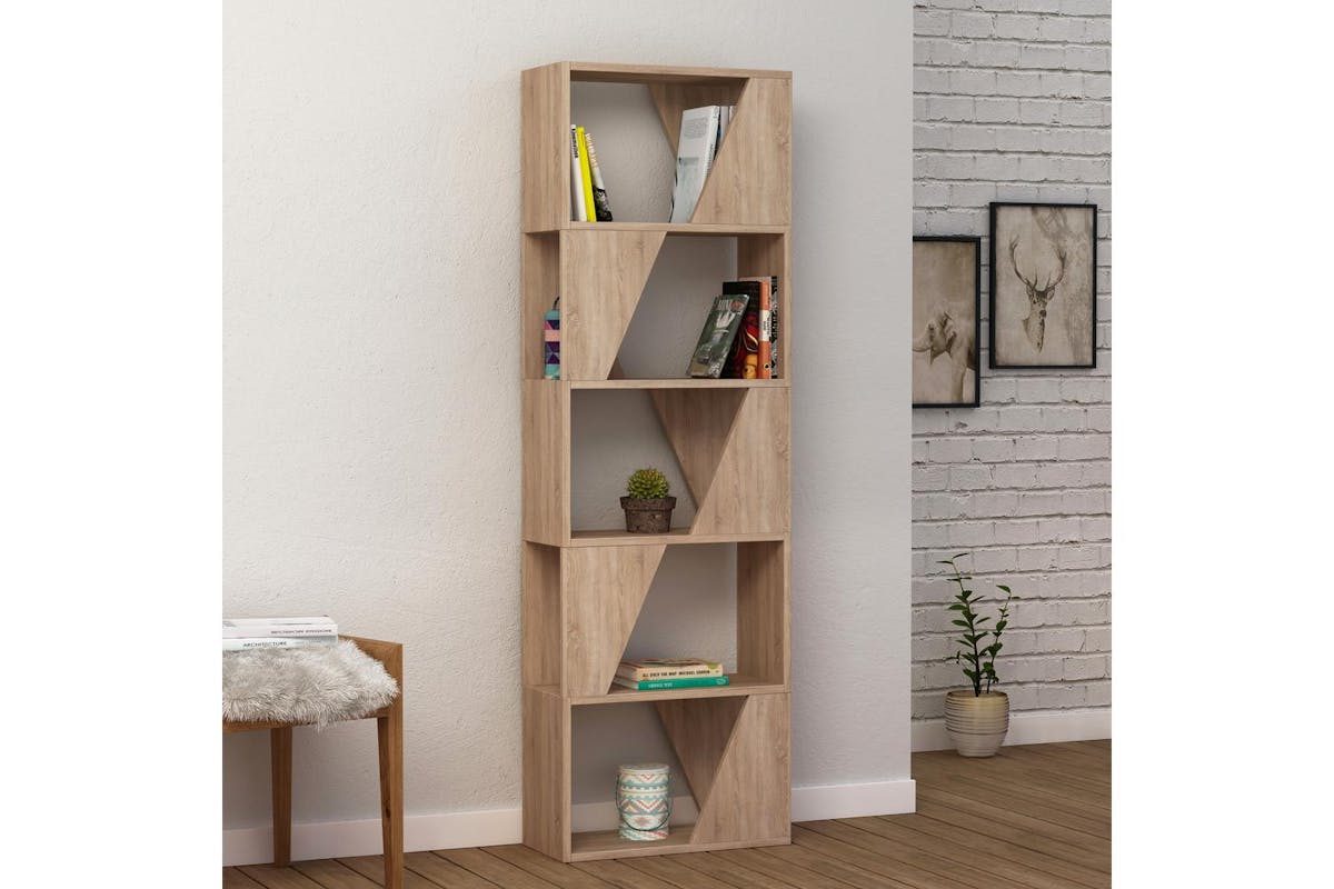 Decortie Frame Modern Bookcase | Display Unit | Oak | 168cm-3