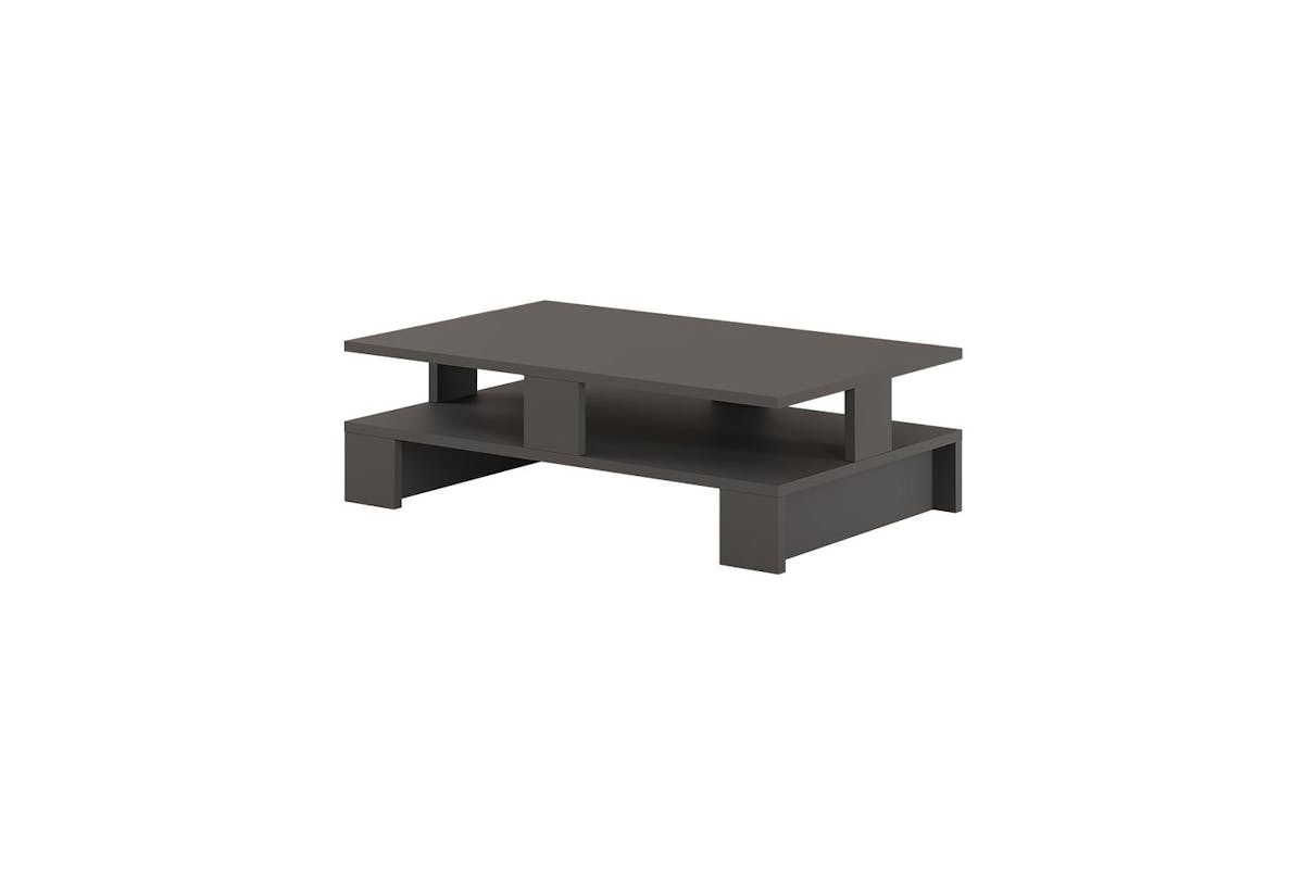 Decortie Mansu Modern Coffee Table | Coffee Table | Engineered Wood | Anthracite Grey | 80 X 50 X 27.5 Cm-2