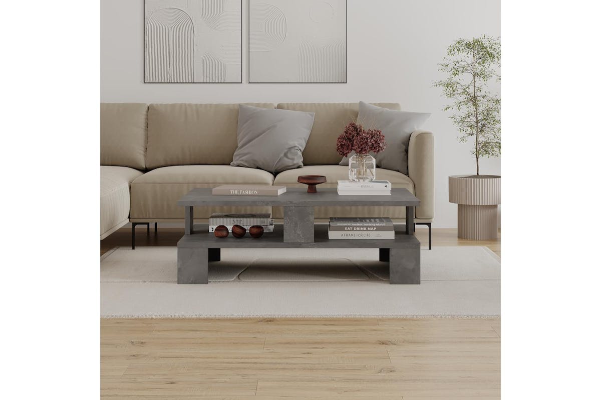 Decortie Mansu Modern Coffee Table | Coffee Table | Engineered Wood | 80 X 50 X 27.5 Cm-3