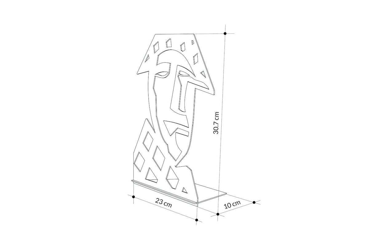 Decortie | Max Modern Metal Art Ornament | Black-3