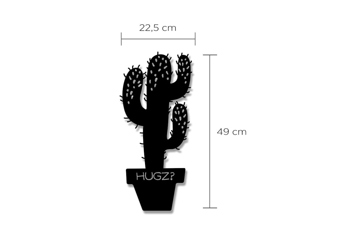 Decortie | Hugz Metal Wall Art Sculpture | Black | 49 x 22.5 cm-3